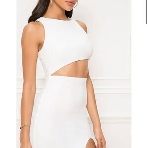White Cutout Bodycon Dress